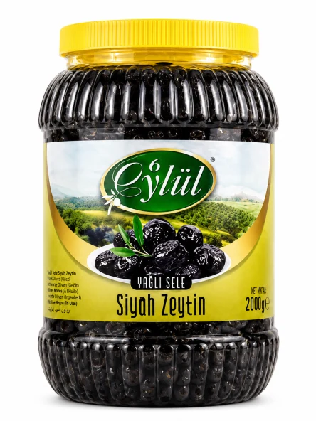 Yağlı Siyah Sele Zeytin-2000gr
